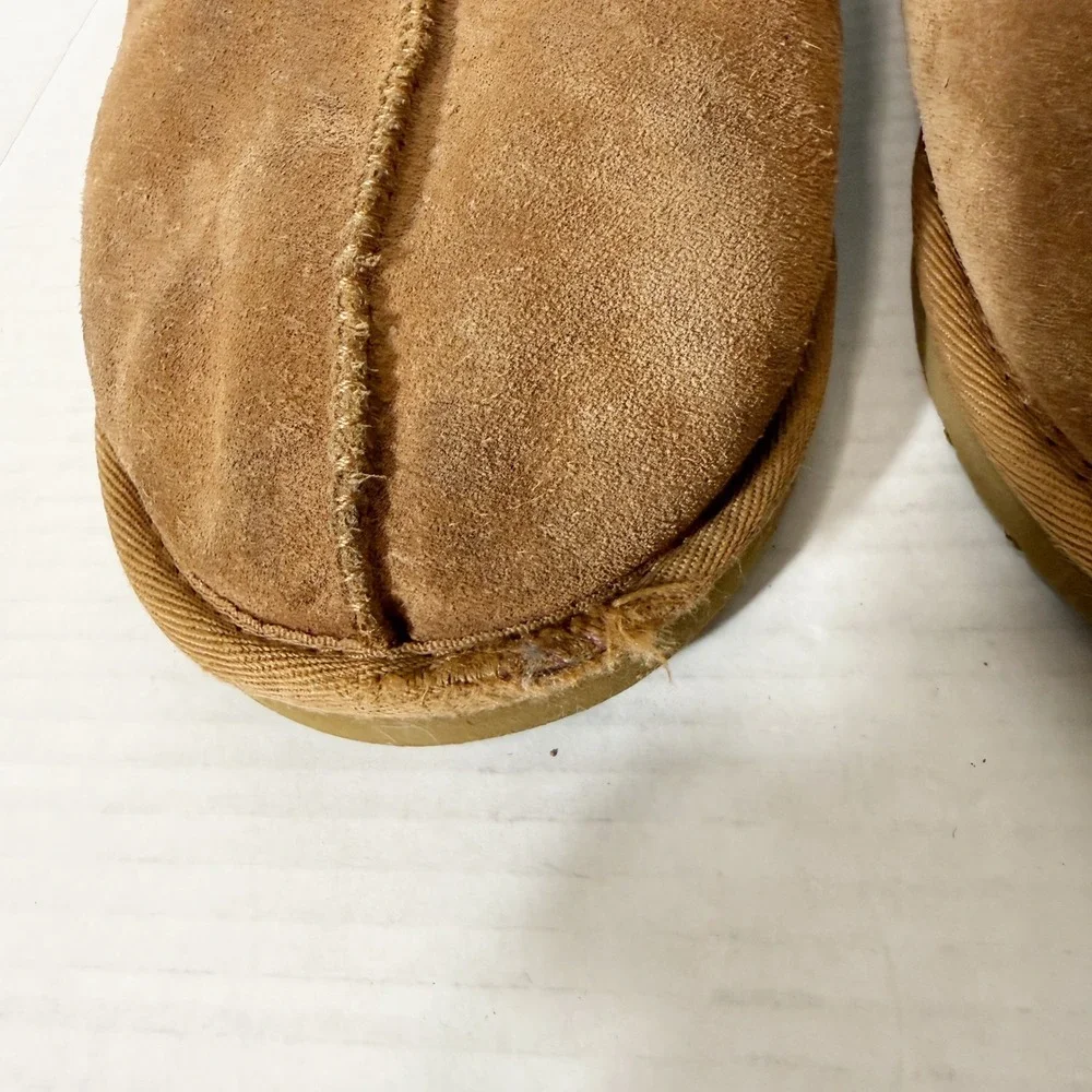UGG Mens Tasman Suede Chestnut Shearling Clog Mule Cozy Slipper Size 11